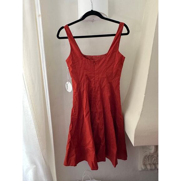 STAUD Mini Wells Dress Red Roses 4 - Picture 3 of 4